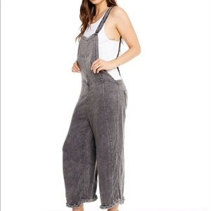 CHASER HEIRLOOM WOVENS CROSS BACK CROPPED CULOTTE OVERALL